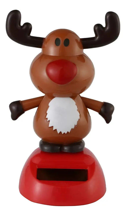 Juguete Bailarín Solar Figura Reno Pascuero Decorativa Móvil