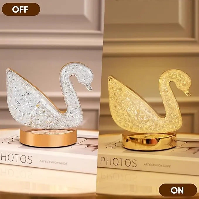 Lampara Escritorio Luz Led Decorativa Cisne Luna Estrella