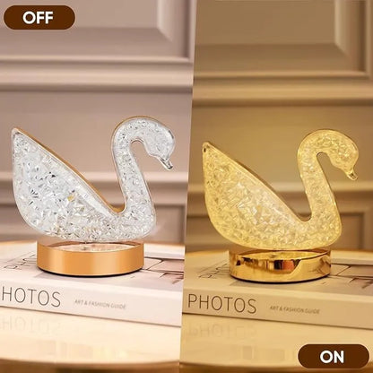 Lampara Escritorio Luz Led Decorativa Cisne Luna Estrella