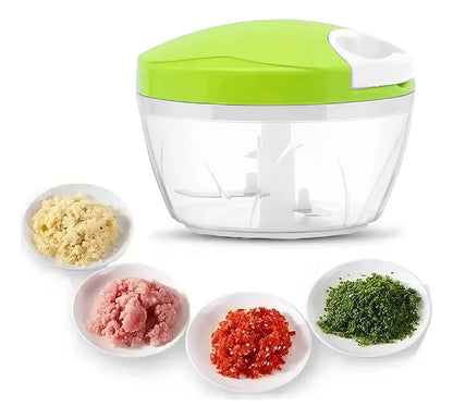 Mini Picador Verduras Cortador Cebolla Manual Ajo Vegetal