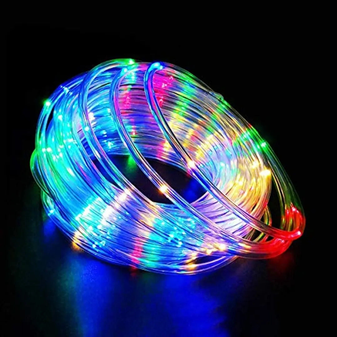 Manguera Luces Led Solar 10m Multicolor Navidad Decoración