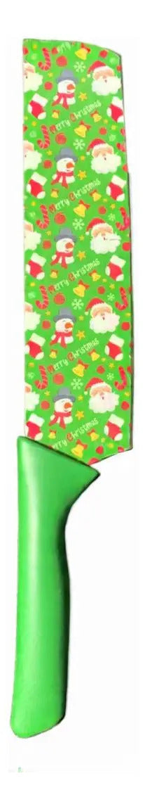 Set de Cuchillos de Cocina Navidad 6 Piezas – Cuchillos, Tijeras y Pelapapas