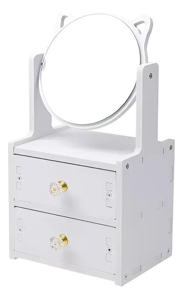 Organizador Cajón Maquillaje Con Espejo 2 Cajones
