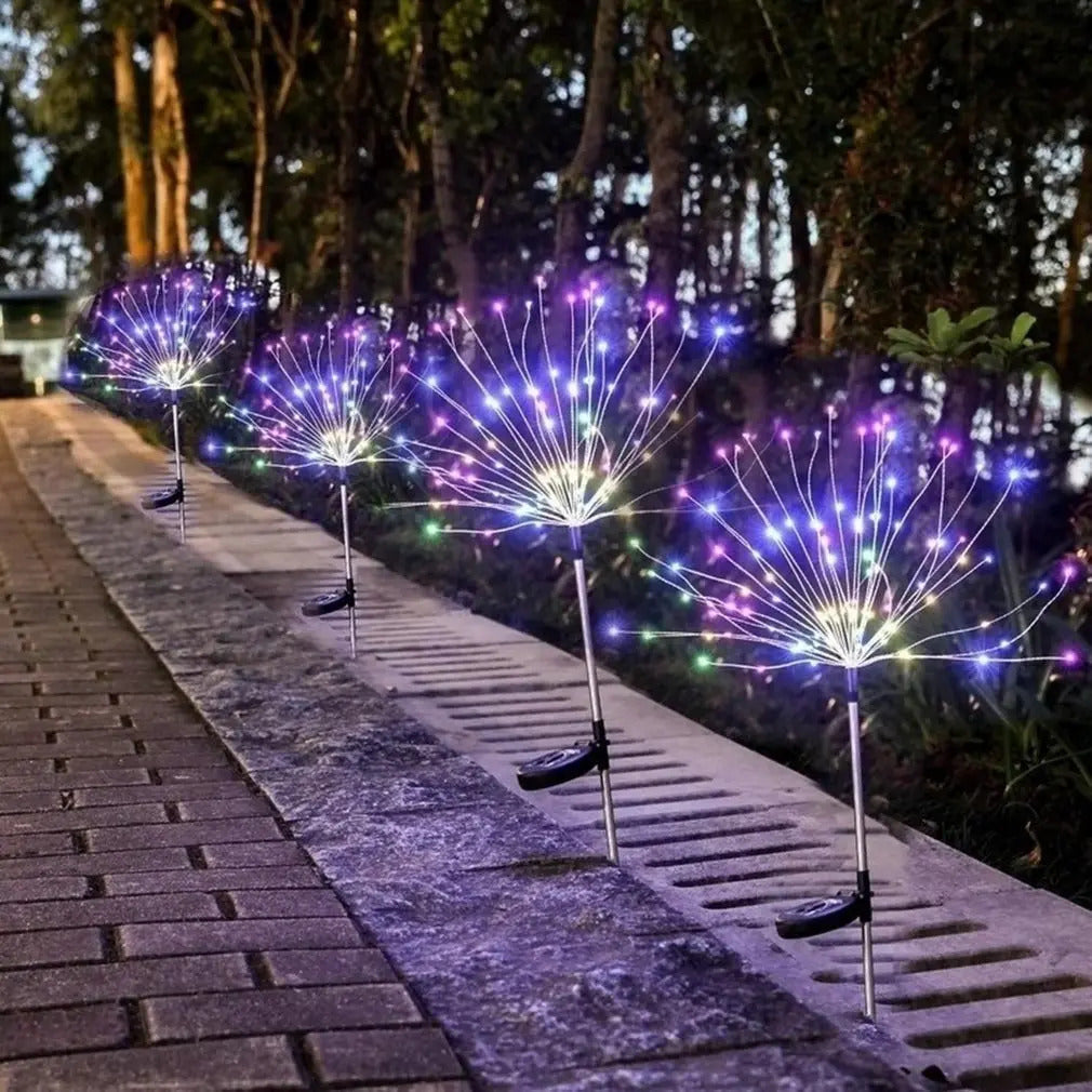 X2 Luces Led Solar Diente De León Decoración Navidad Jardín