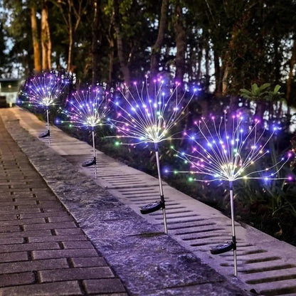 X2 Luces Led Solar Diente De León Decoración Navidad Jardín