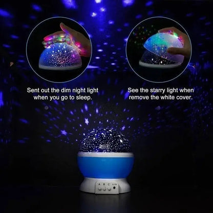 Lámpara Proyector LED Cielo Estrellado Multicolor – Espantacuco Infantil USB
