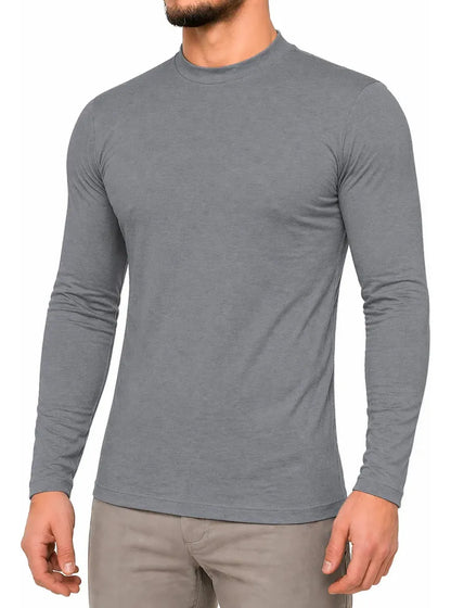 Camiseta Primera Capa Polar Hombre Cuello Semi Alto Slim Fit