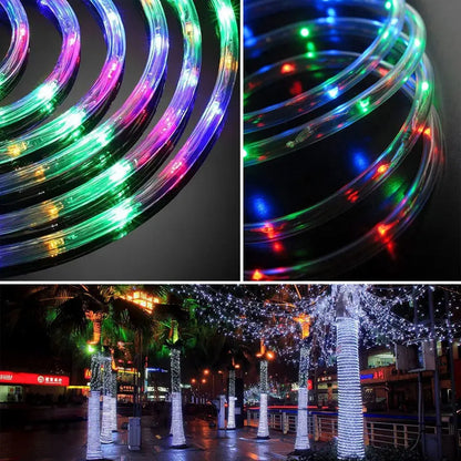 Manguera Luces Led Solar 50m Multicolor Navidad Decoración
