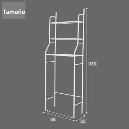 Estante Organizador De Lavadora Baño Metalico Rack 3 Niveles