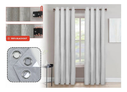 Pack 2 Cortinas Blackout Engomado Térmico Variedad de Medidas, Colores y Diseños