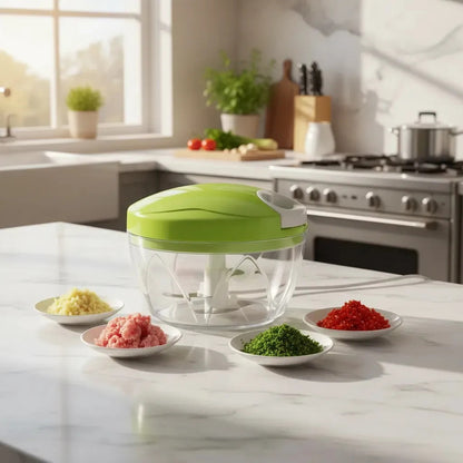 Mini Picador Verduras Cortador Cebolla Manual Ajo Vegetal
