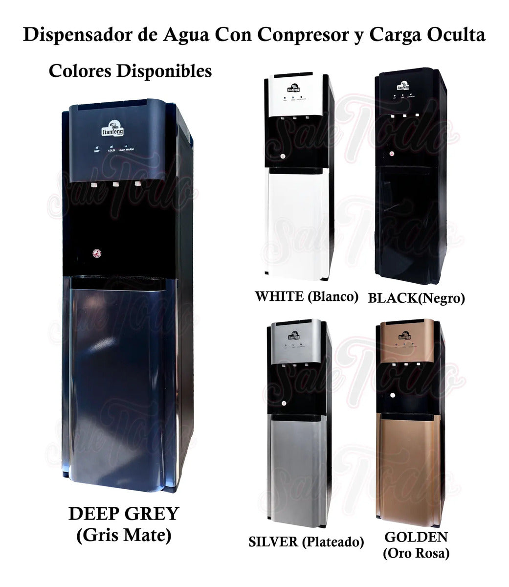 Dispensador Compresor Agua Natural Fría Caliente Carga Ocult