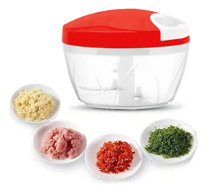 Mini Picador Verduras Cortador Cebolla Manual Ajo Vegetal