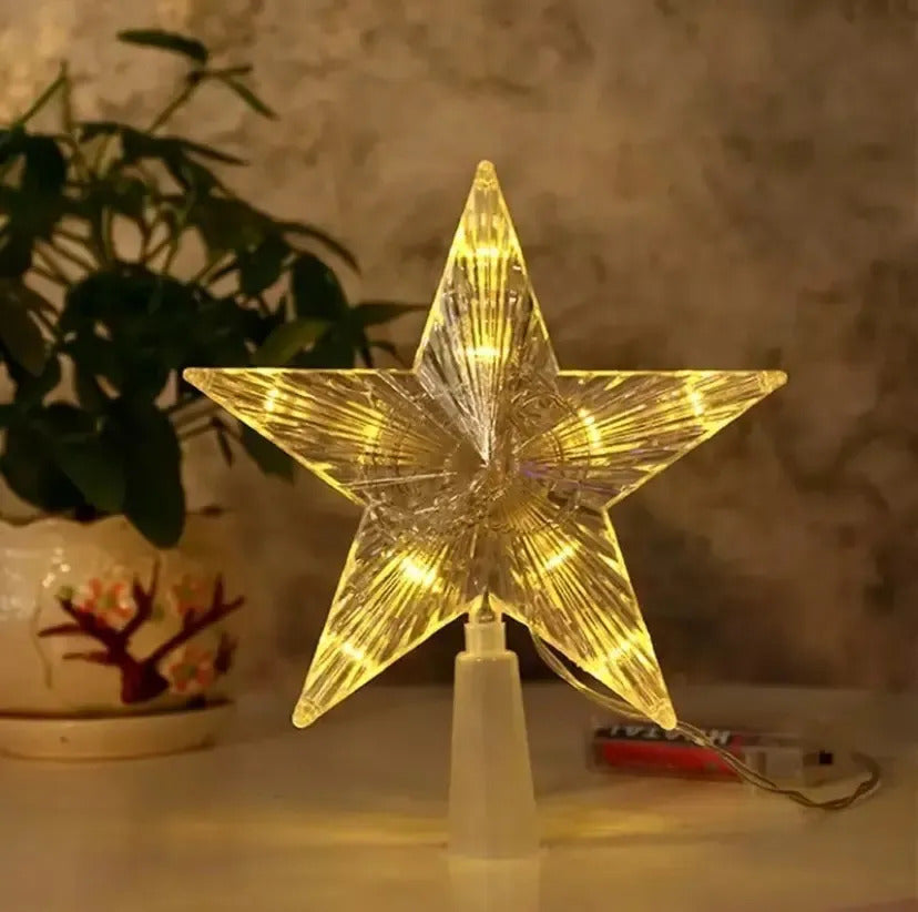 Estrellas Led 15cm y 21cm Para Árbol De Navidad Luces Led a Pilas Aa