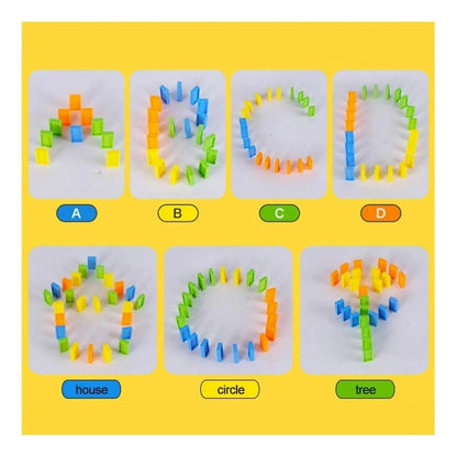 Tren Domino Mágico Para Niños 80 Pcs Luces Y Sonidos +3años