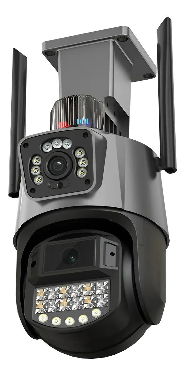 Cámara Vigilancia Wifi Exterior 2k 4mp Doble Lente Alarma