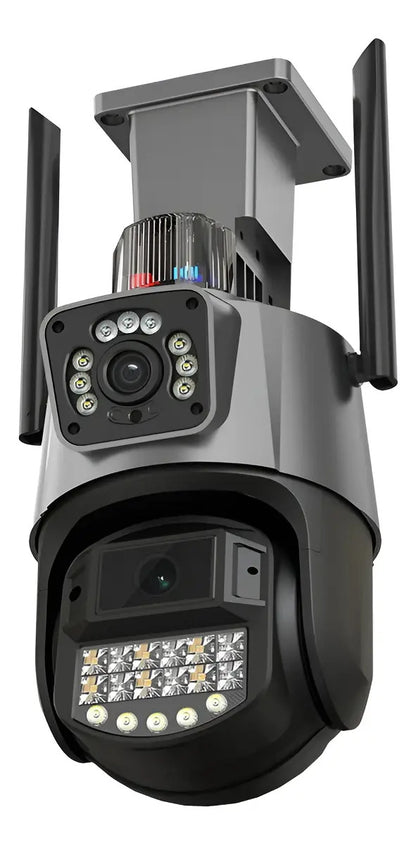 Cámara Vigilancia Wifi Exterior 2k 4mp Doble Lente Alarma