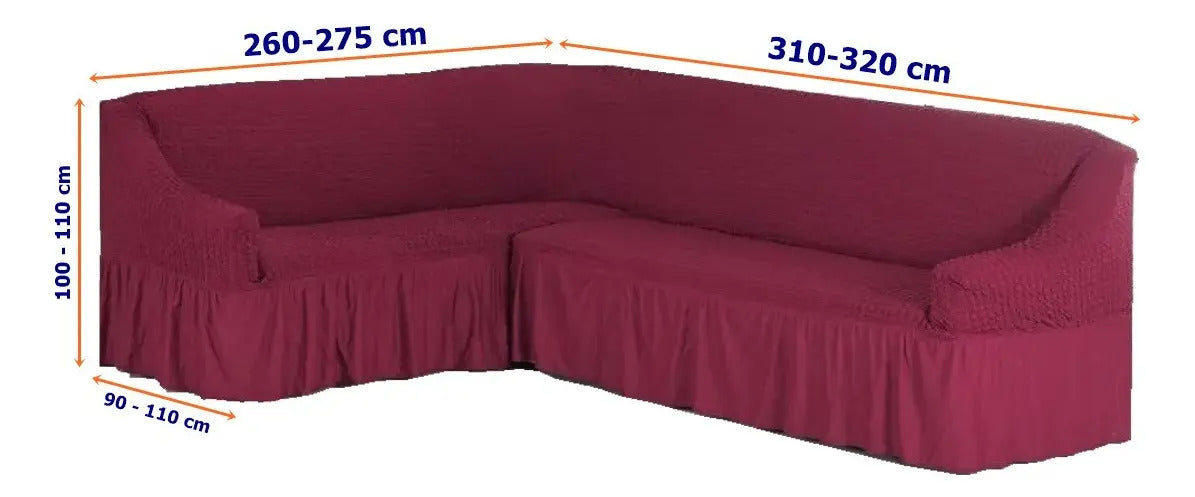 Cubre Sillones Tipo L Turco  Algodón Turco 100% Original