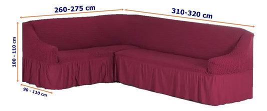 Cubre Sillones Tipo L Turco  Algodón Turco 100% Original