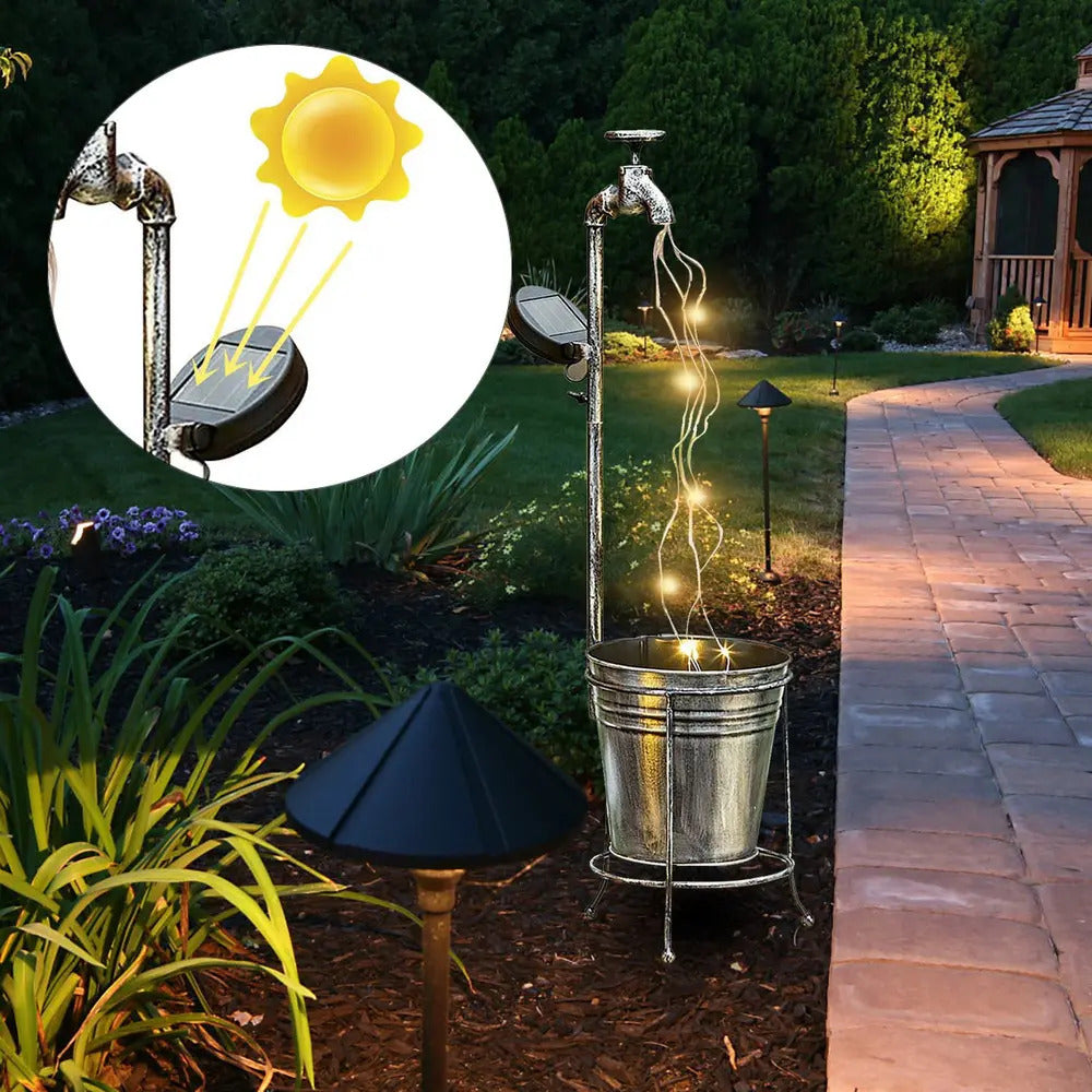 Lámpara Solar LED Grifo Decorativa – Luz Cálida para Jardín y Patio