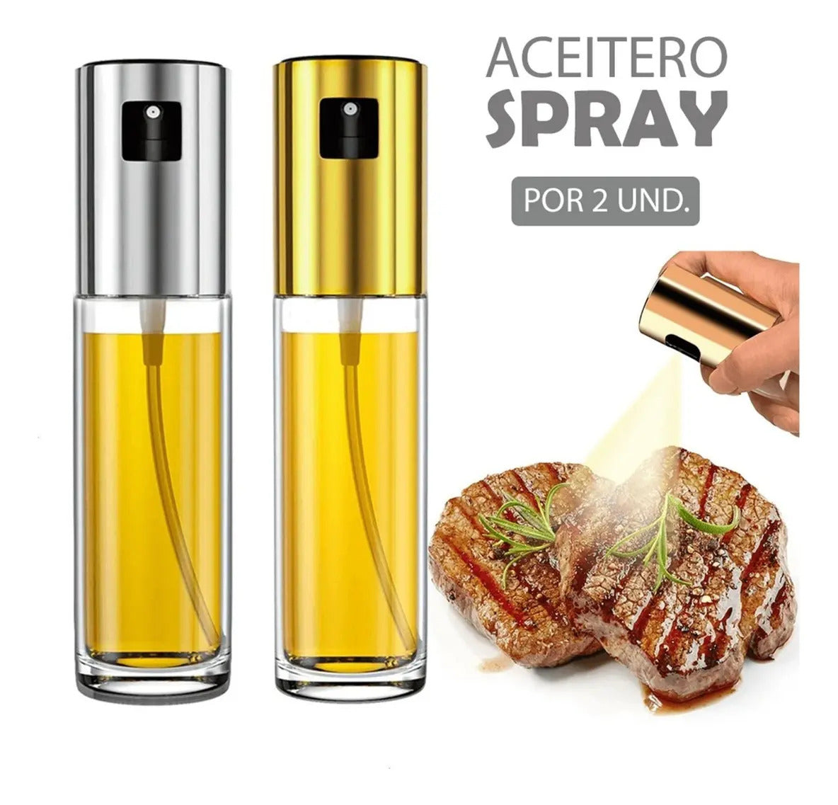 Spray Dispensador Rociador Aceite/vinagre/agua Frasco Vidrio