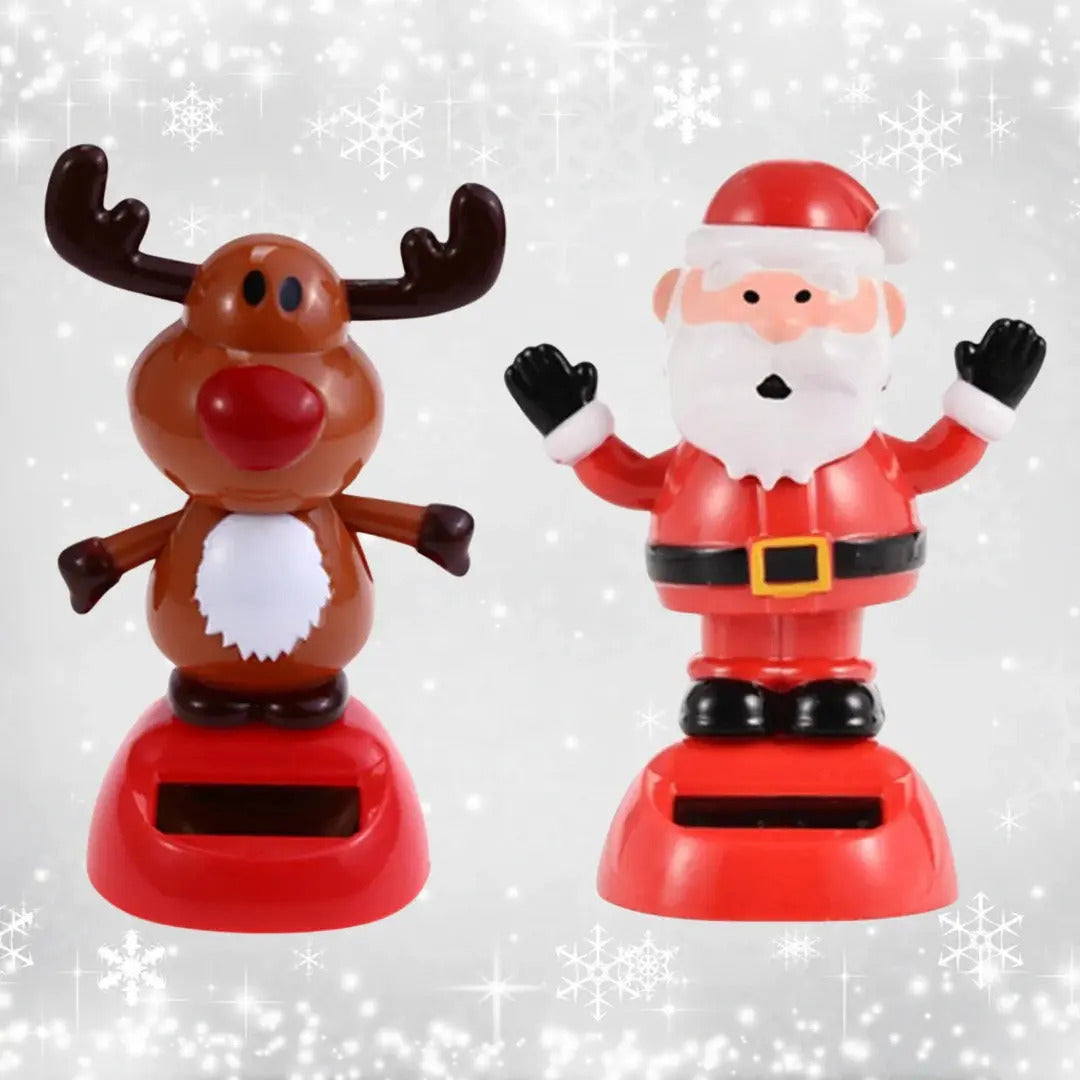 Juguete Bailarín Solar Figura Reno Pascuero Decorativa Móvil