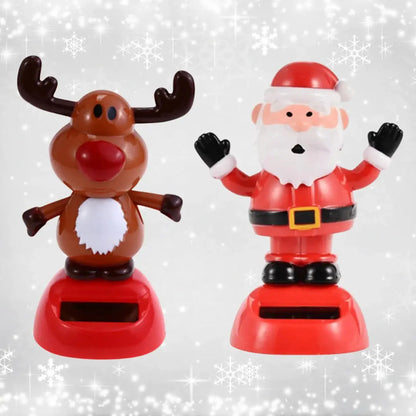 Juguete Bailarín Solar Figura Reno Pascuero Decorativa Móvil
