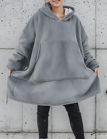 Poleron Sherpa Capucha Huggle Hoodie Chiporro Oversize Xxl