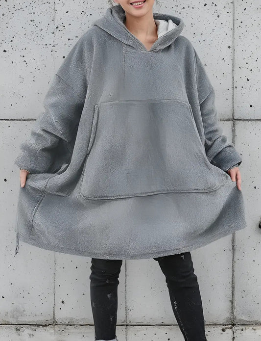 Poleron Sherpa Capucha Huggle Hoodie Chiporro Oversize Xxl