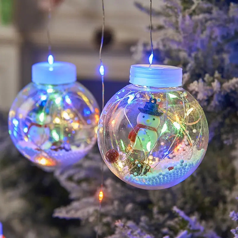 Cortina 10 Esferas Luces Led Solar 3metros Navidad Esferas Diseños