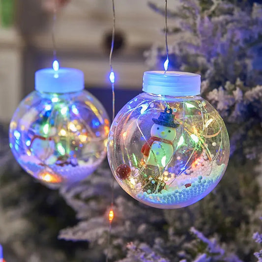 Cortina 10 Esferas Luces Led Solar 3metros Navidad Esferas Diseños