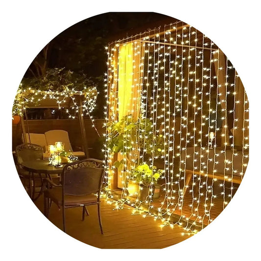 Cortina Solar 3x2 Mts 200 Led Eventos Jardín Navidad