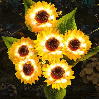 X2 Girasoles Led Solares Decoracion Patio Cesped Calido