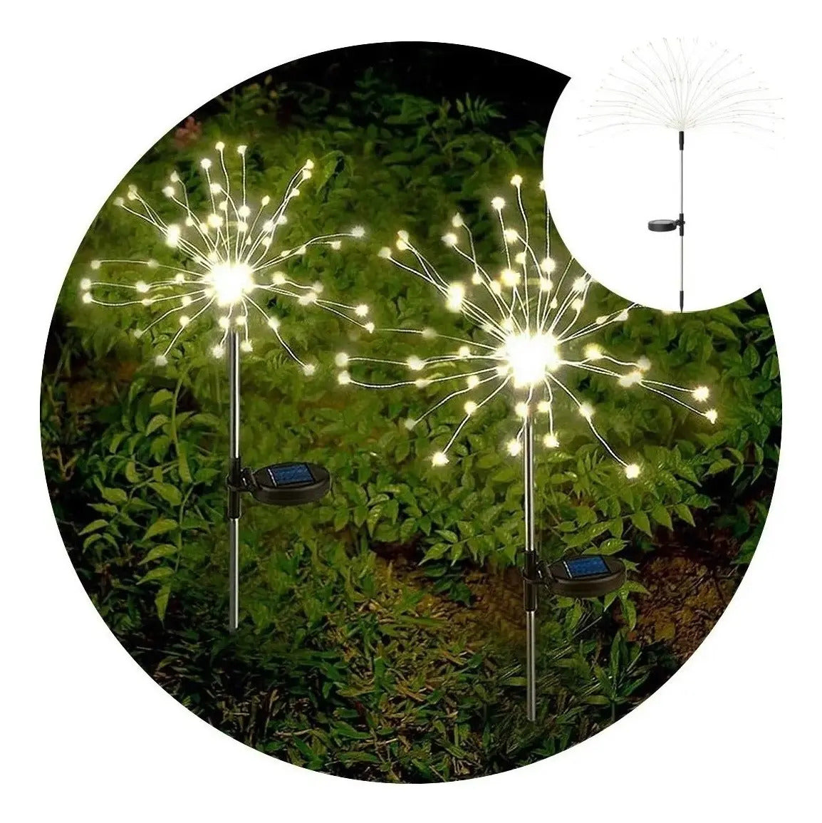 X2 Luces Led Solar Diente De León Decoración Navidad Jardín