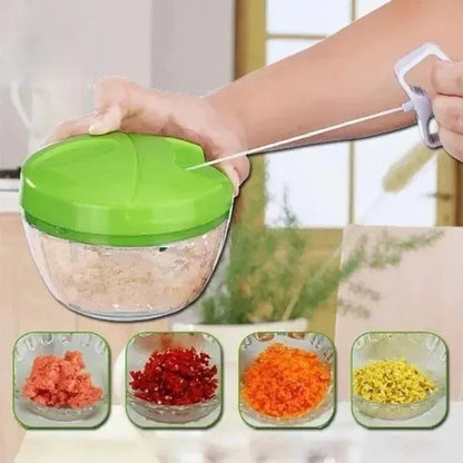Mini Picador Verduras Cortador Cebolla Manual Ajo Vegetal