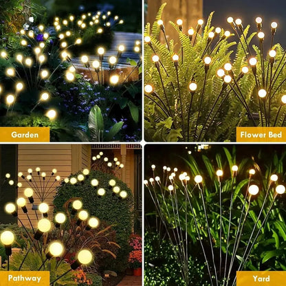 Pack 2 Luces LED Solares Luciérnaga 6 LED – Decoración para Jardín