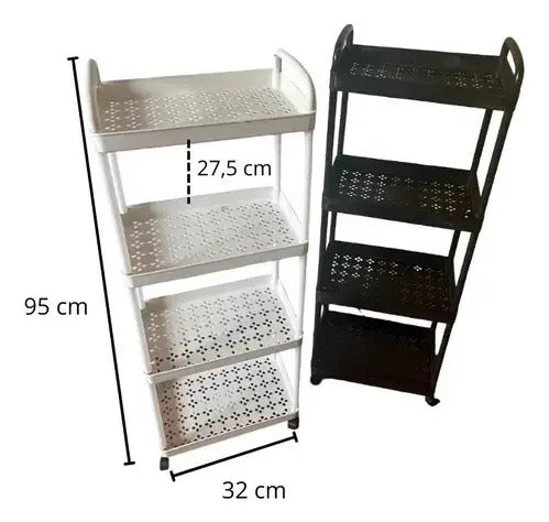 Carrito Organizador 4 Niveles Con Ruedas Multiuso Hogar