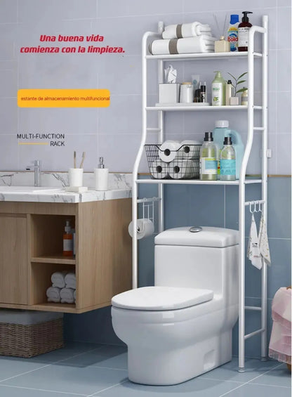 Estante Mueble Organizador Baño 3 Niveles Repisa Blanco