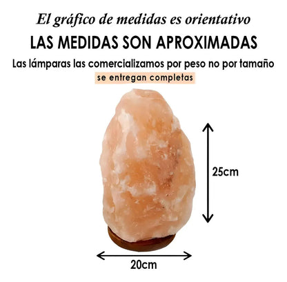 Lampara De Sal Del Himalaya Piedra Natural E14 – 1 a 2 kg y 2 a 3 kg