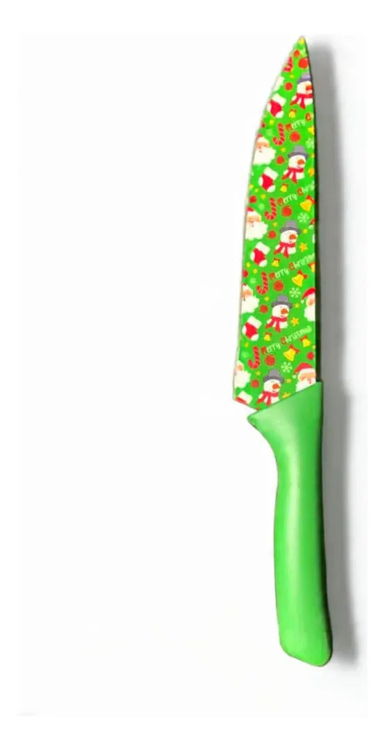 Set de Cuchillos de Cocina Navidad 6 Piezas – Cuchillos, Tijeras y Pelapapas