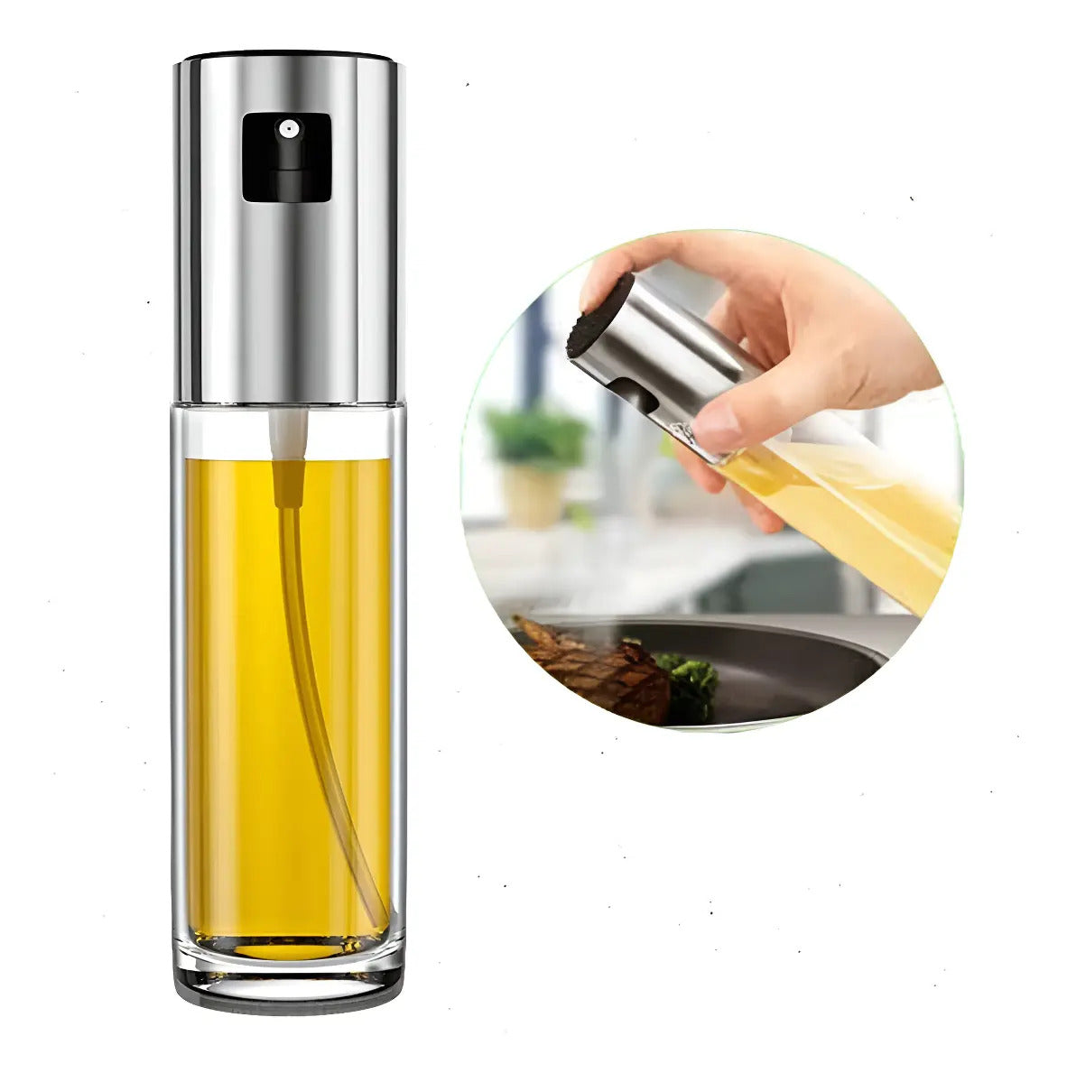 Spray Dispensador Rociador Aceite/vinagre/agua Frasco Vidrio