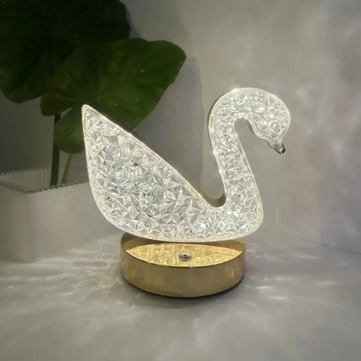 Lampara Escritorio Luz Led Decorativa Cisne Luna Estrella