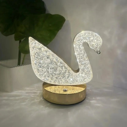 Lampara Escritorio Luz Led Decorativa Cisne Luna Estrella