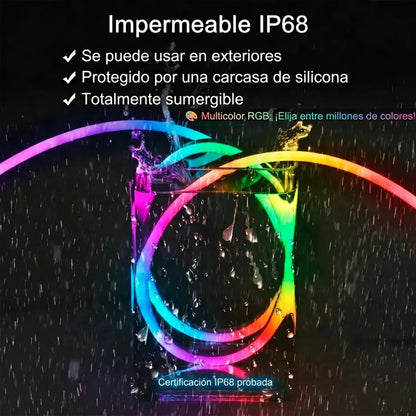 Tira LED Neón RGB Magic 5M IP67 USB con Bluetooth y Control