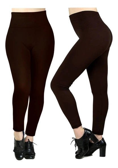 Calza Panty Leggins Polar Mujer Cintura Alta Elastizada