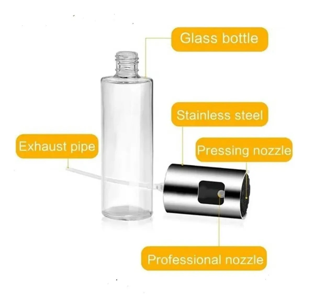 Spray Dispensador Rociador Aceite/vinagre/agua Frasco Vidrio