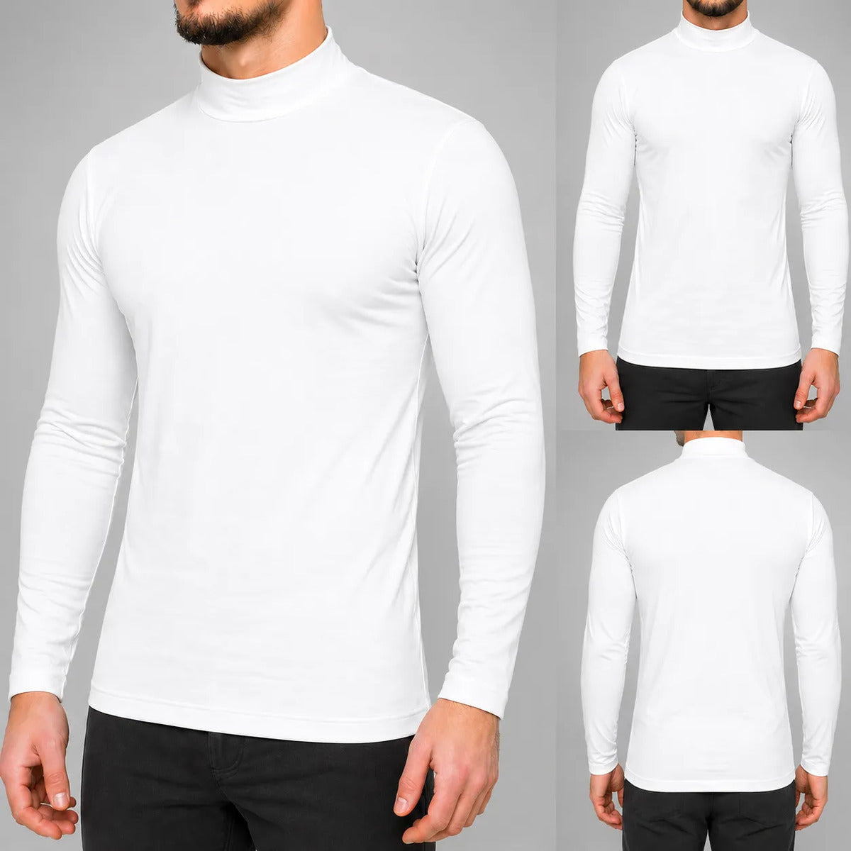 Camiseta Bambú Hombre Cuello Alto Primera Capa Slim Fit