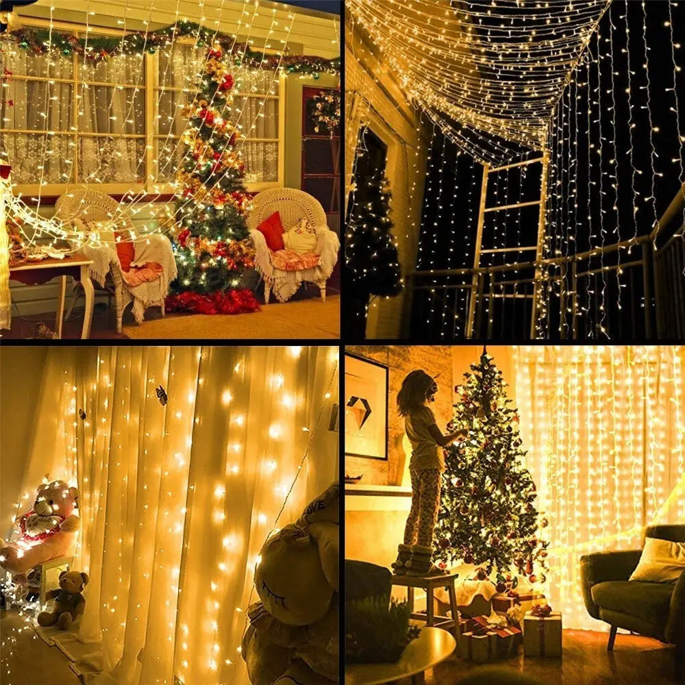 Cortina Solar 3x2 Mts 200 Led Eventos Jardín Navidad