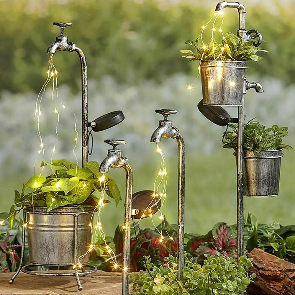 Lámpara Solar LED Grifo Decorativa – Luz Cálida para Jardín y Patio
