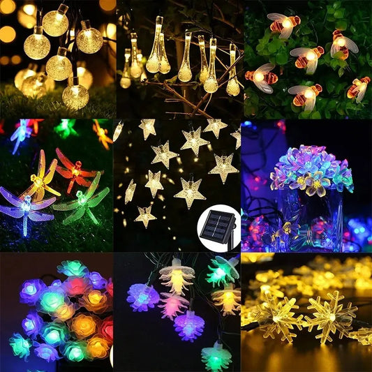 Luces Solares 30 Led 5m Decoración Guirnaldas Full Diseños